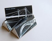 Decorative triangle matchboxes -- British D-Lites Bridges