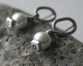 Freshwater Pearl Sterling Silver Post Earrings - Aim High