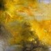 Abstract painting, original fine art, autumn gold, amber, grey, 11 x 14 inches