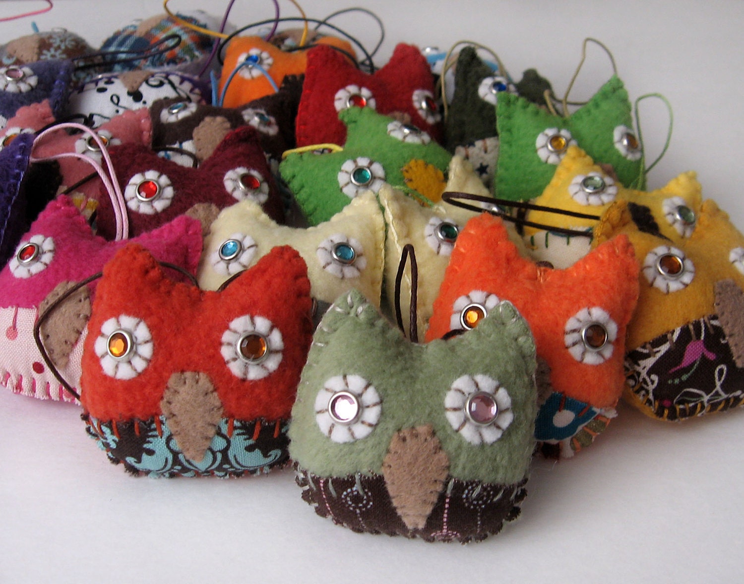 Mini Owl Ornaments (set of 10)