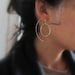 Crop Circles silver and brass earrings, freeshippingfrance