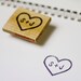 Personalized Heart Hand Carved Stamp