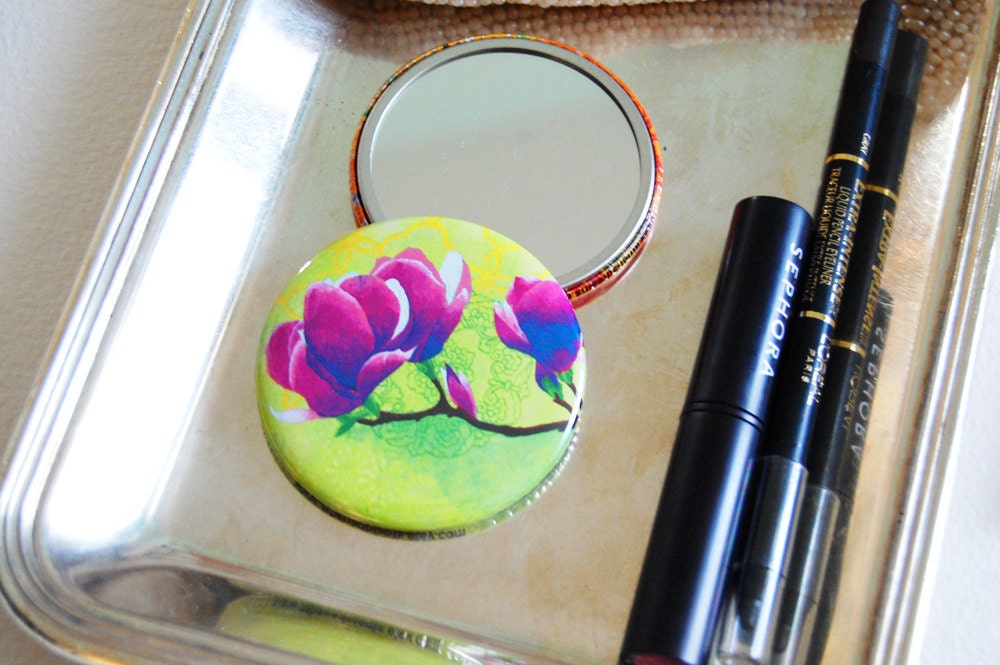 Pocket Mirror - Magnolia Blossoms Pocket Mirror