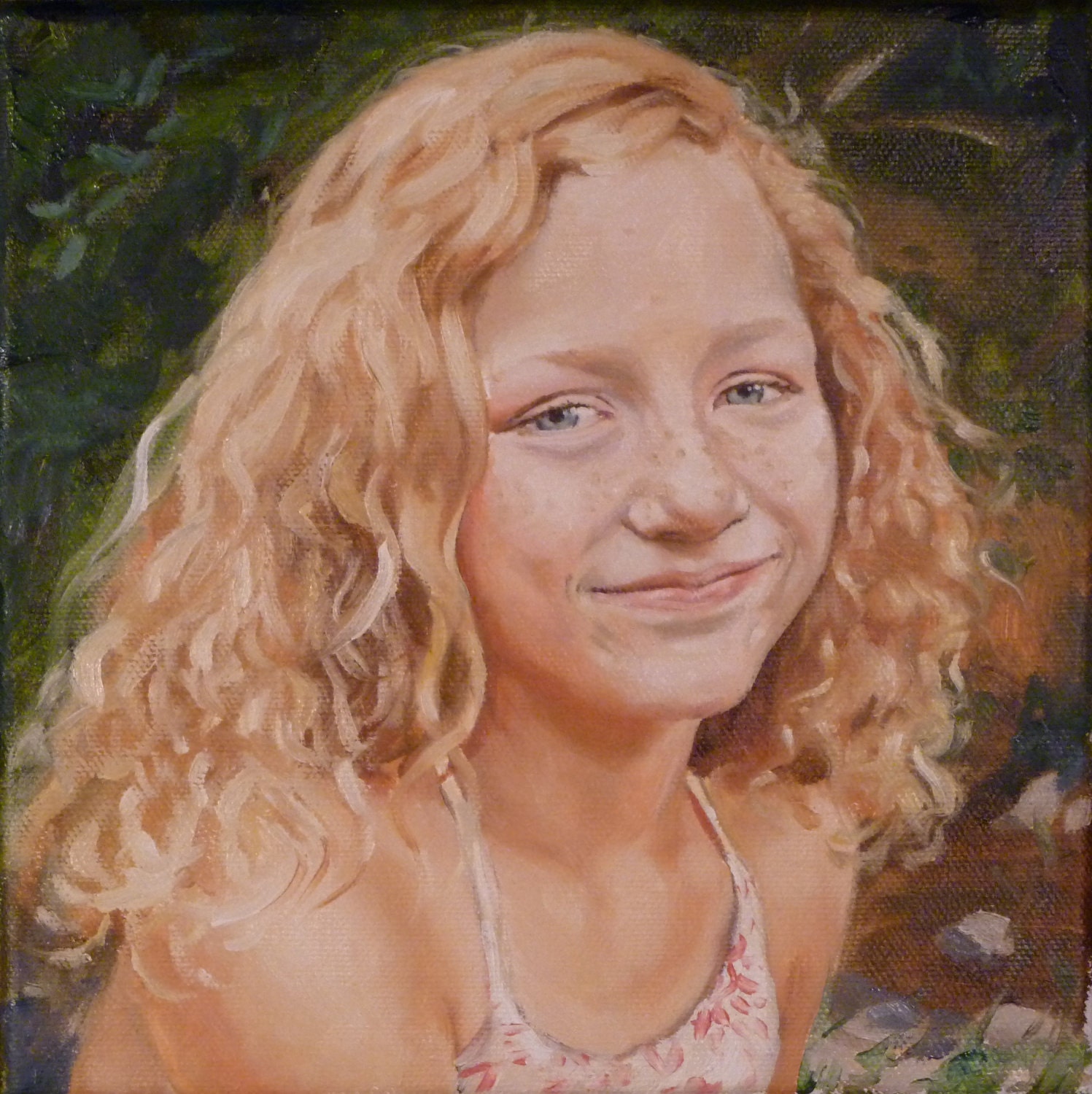 Oil Portrait on canvas 8x8" custom