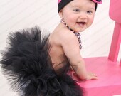 Pink Flamingo Tutu Set Hot Pink, White, Black, Double Layer Princess Fairy Party Skirt Photo Prop