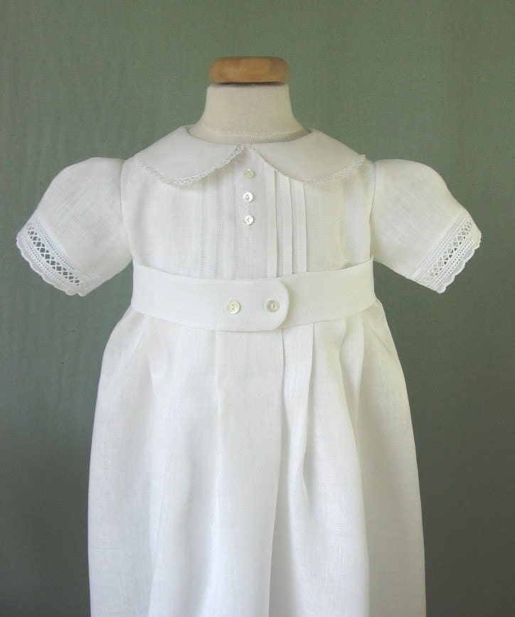 Boys Christening, Baptism Gown in Linen - Joseph