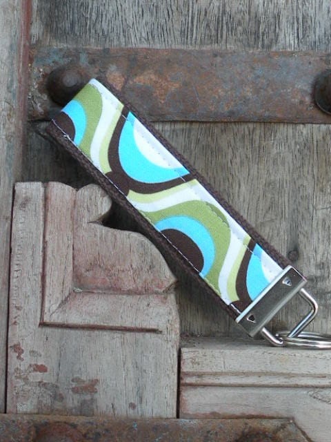 Key Fob-Keychain-Wristlet-Groovy-Ready To Ship
