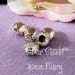 RESERVED for KRIS - Sew On - Vintage Swarovski Crystal 10mm Silver Shade Fancy 4470 in a SP 4-hole Prong Setting