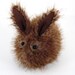 Stuffed Toy Cute Brown Hoppy the Rabbit Faux Fur Plushie Momma Size
