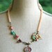 Wild flower meadow.Statement bohemian vintage beaded collage necklace.Tiedupmemories