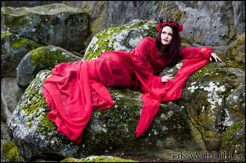 Enchanted Evermore... Red Dracula's Bride Gown by Kambriel