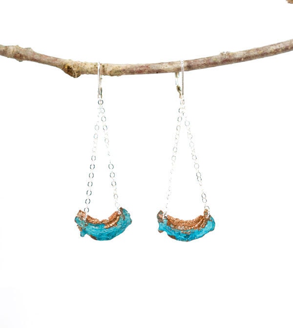 Crescent Blue Moon Earrings by Nancy Nelson