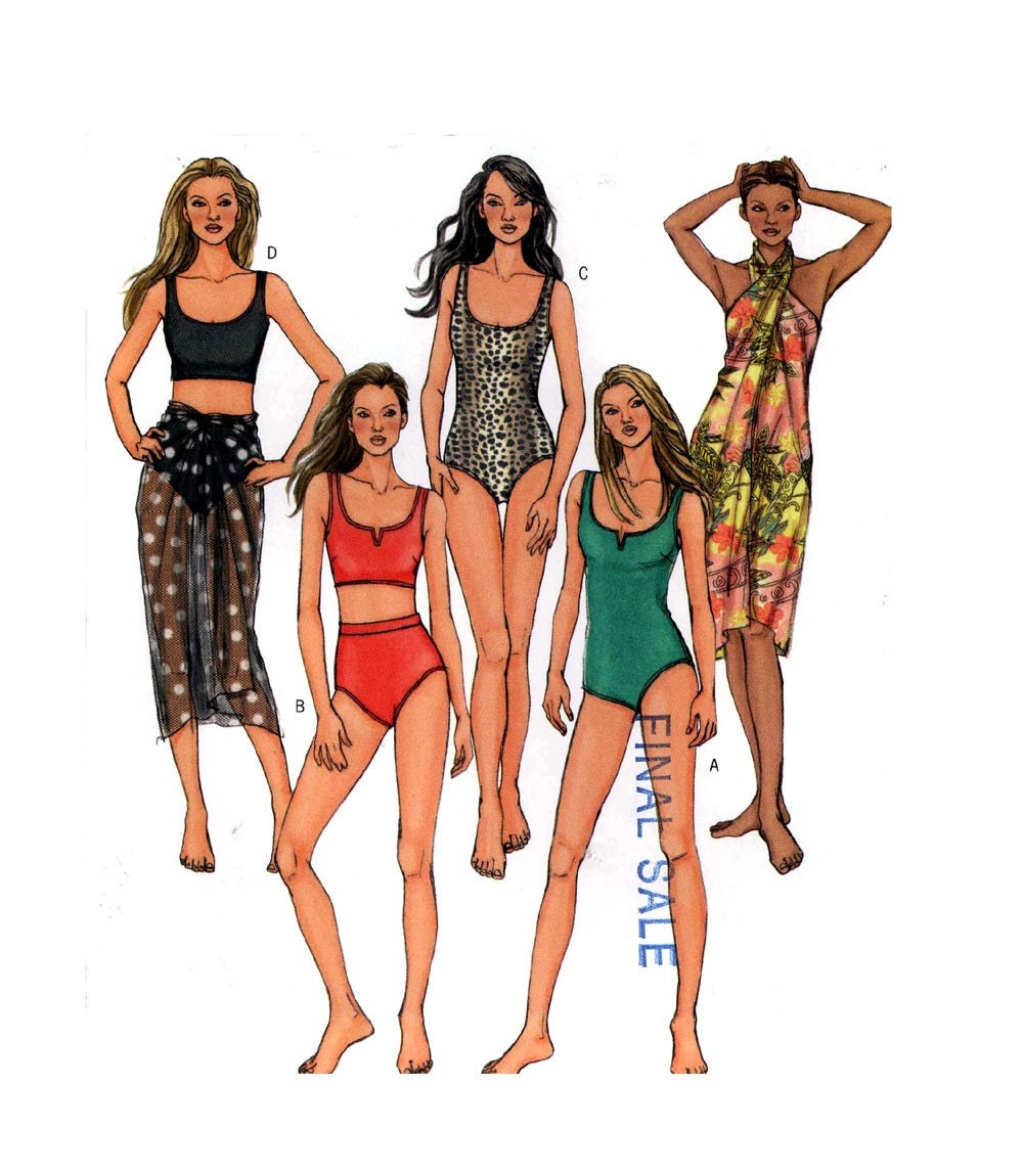 Swimsuit  or Coverup Butterick B4526 sewing pattern Sz 14 to 20