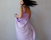 vintage LAVENDER dress / sleeveless PASTEL 1970s day dress