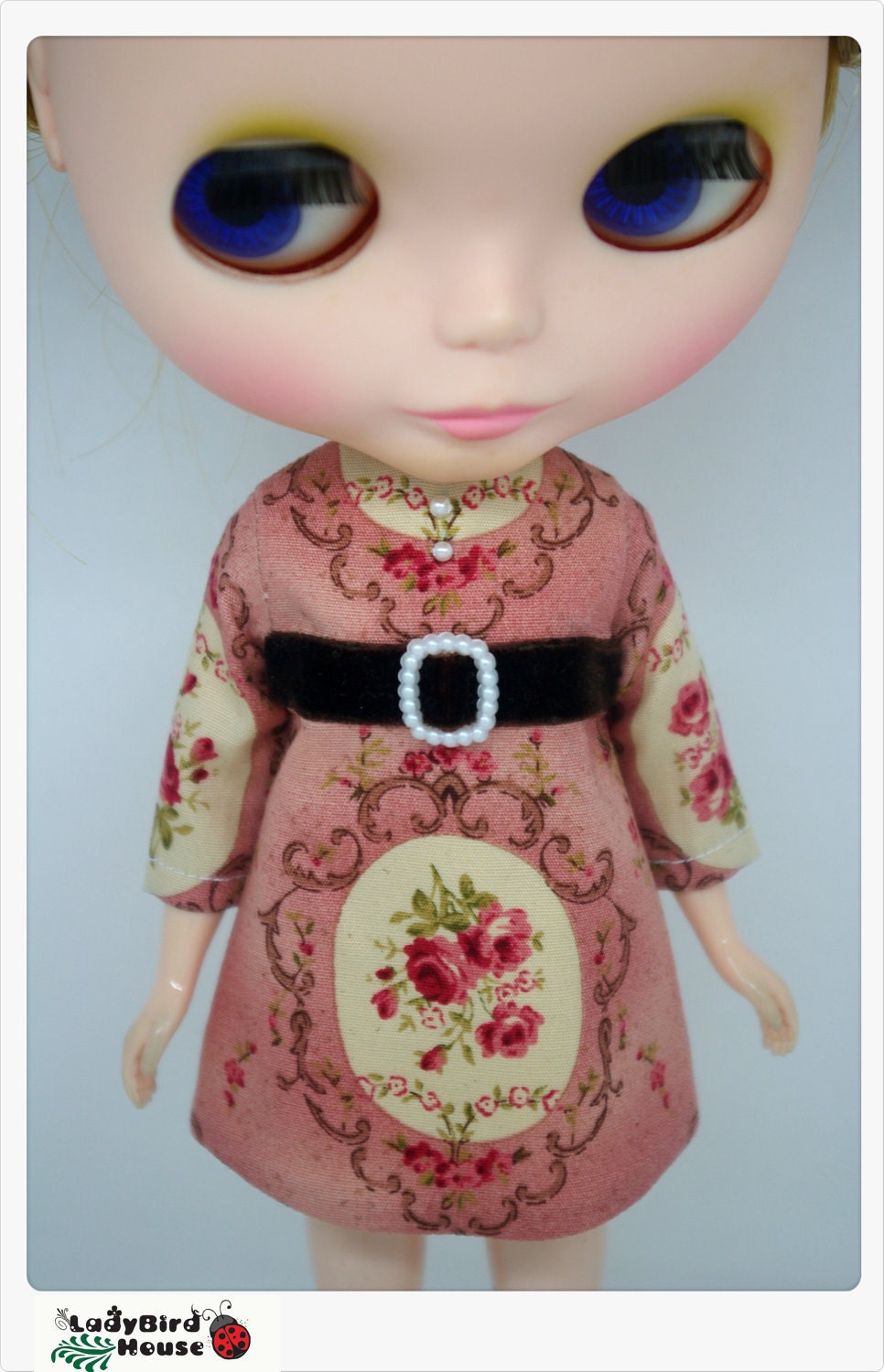 LADYBIRD HOUSE Blythe Outfit Pink And Flower Dress