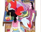1946 Vintage Arabian Nights Children's Print Illustrated by Earle Goodenow