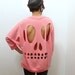 Pink Skull Cut-Out Sweatshirt - L