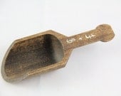 Rustic wooden scoop Large with initials
