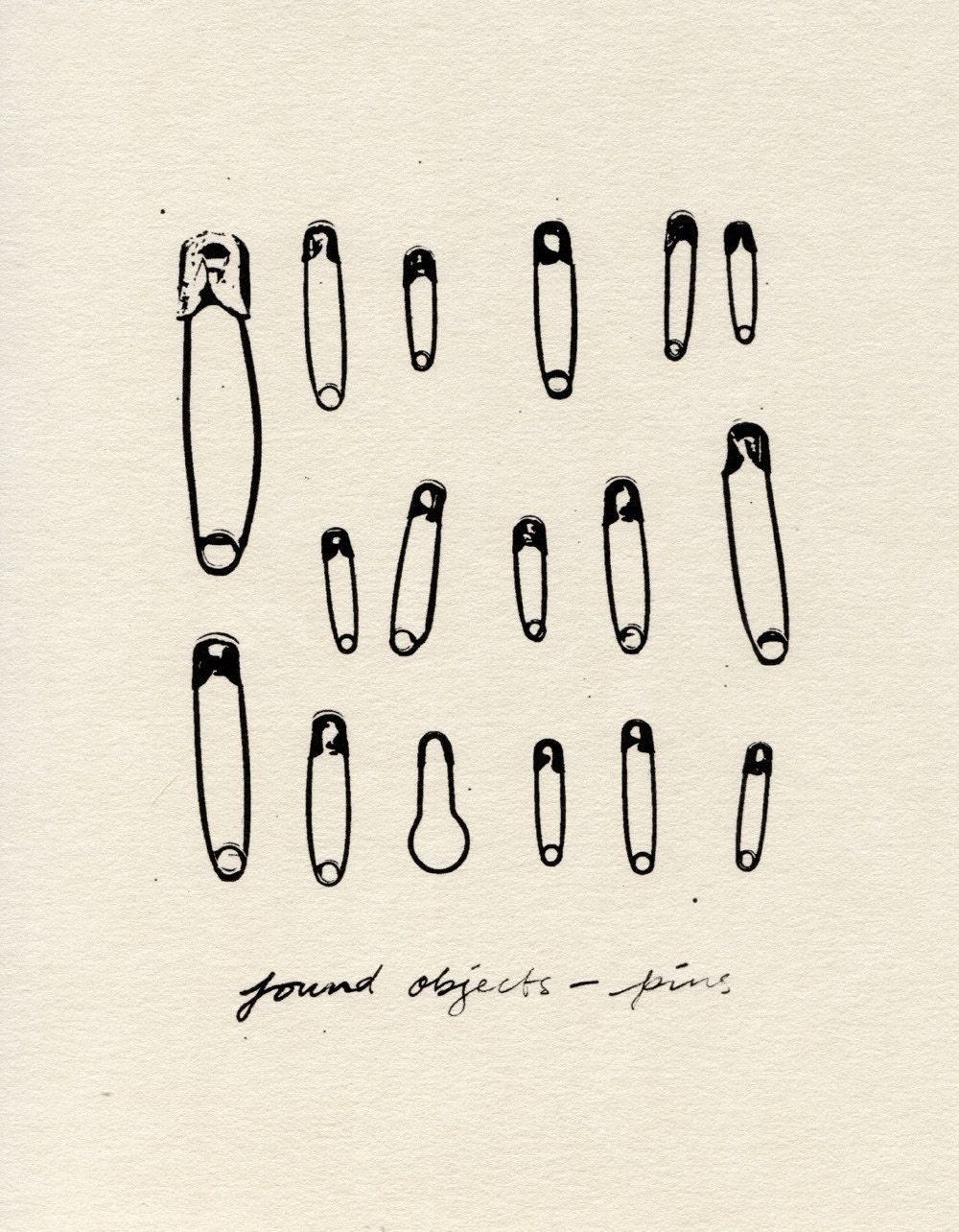 Found Objects - Pins (Limited Edition Print)