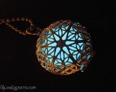 Steampunk Fairy Glow in the Dark Locket Aqua