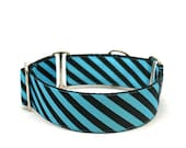 1.5" dog collar Dad's Striped Tie wide buckle or martingale collar