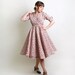 Vintage 1950s Dress - Cotton Candy Pink Paisley Print Day Dress by Robert Lee - Medium