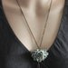 Gray Flower Necklace ,Gray Necklace, Vintage Flower Jewelry
