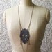 lace necklace -SIRI- (dusky grey) - long necklace - mothers day