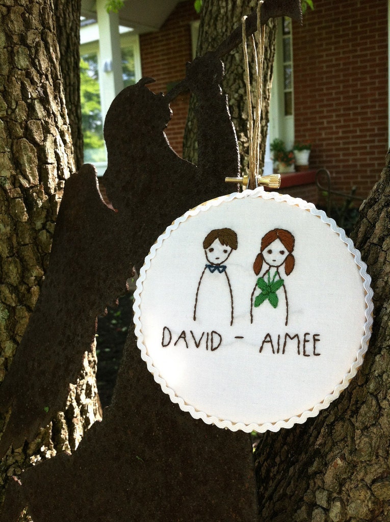 sisters and/or brothers // mothers day // best friends // bride groom hoop art: hand embroidered custom wall art Il_170x135