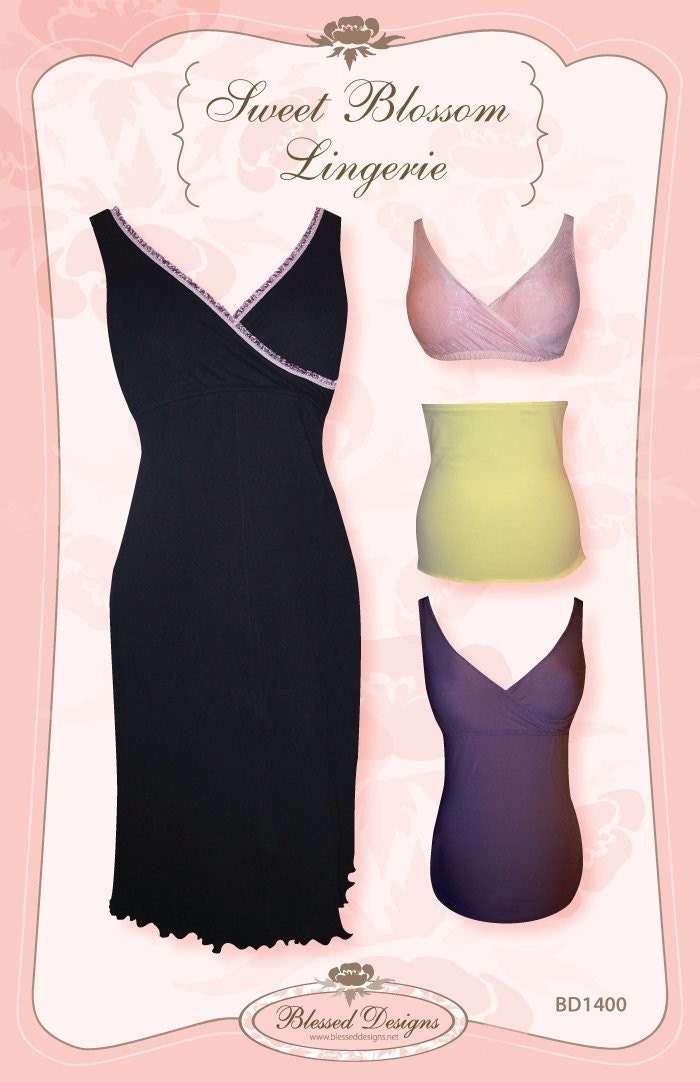 E-pattern:  Sweet Blossom Lingerie Collection Nursing