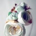 teal floral fascinator 'SUBTERRANEAN' wedding accessory, bridal hair