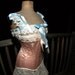 Steampunk Wedding Dress, Lace Gown, Corset, Peach wedding, Vintage Style, Edwardian Clothing