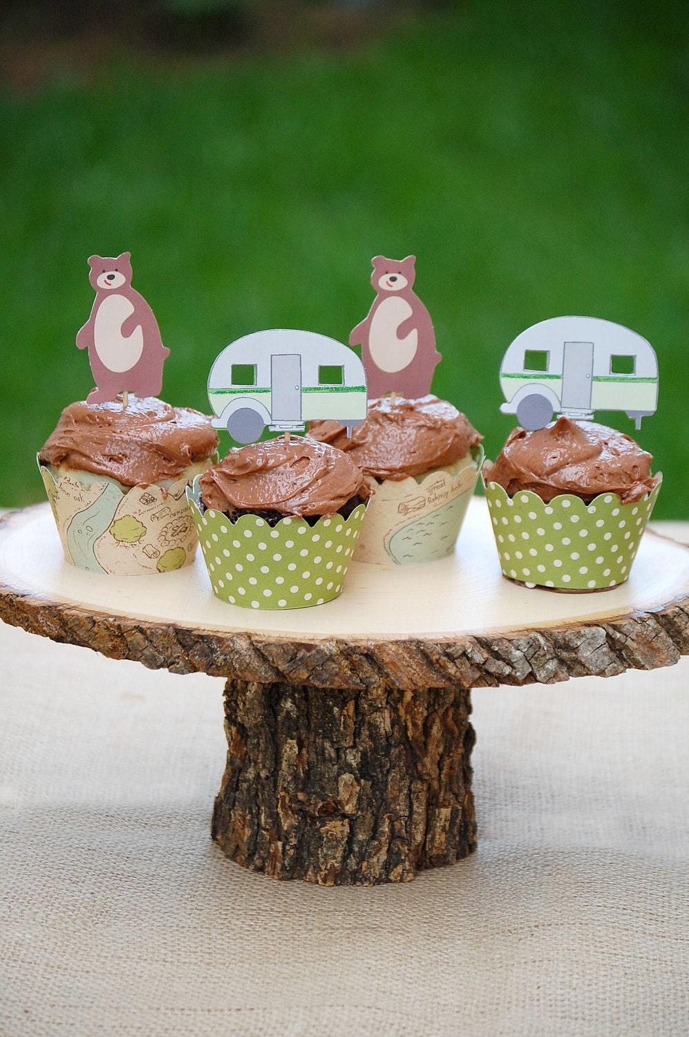 The Great CAMPOUT - Custom Cupcake Toppers and Their Wraps from Mary Had a Little Party