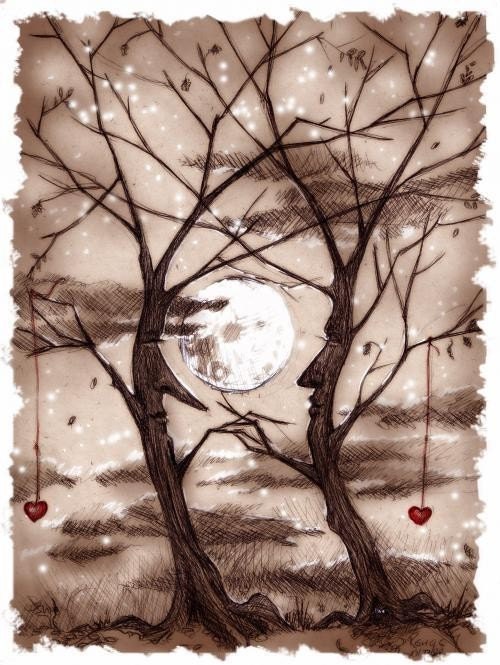 Dancing Trees.......Greeting Card by Renae Taylor