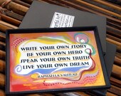 WRITE OWN STORY Magnet Motivational Words Heartful Art by Raphaella Vaisseau
