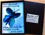 HELEN KELLER MAGNET  Inspirational Words Sayings Butterfly Heartful Art by Raphaella Vaisseau