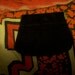 Leather coin pouch key chain black