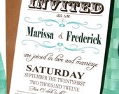 Shabby Chic  Wedding Invitations Something  Blue- a deposit to get you started