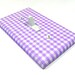 White Purple Gingham Nursery Decor Light Switch Cover Girls Bedroom Switch Plate Switchplate