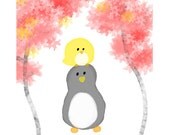 Friendship- 5x7 Glossy Art Print (Penguin & Peep)