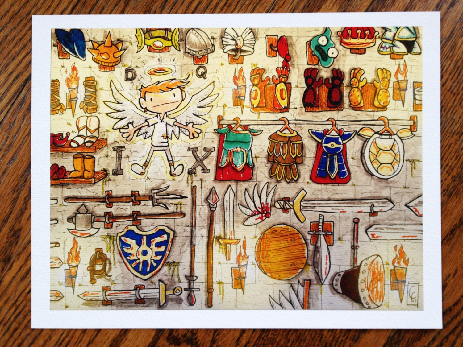 Dragon Quest IX Weapons 8x10 print