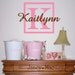 Monogram Wall Decal Scallop Square with Custom Name - Vinyl Wall Art Children's Bedroom - Girl Nursery Room Decor - CM112C