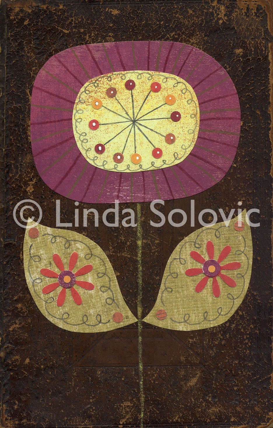 Pop Posie Dahlia Flower Print 8.5 x 11