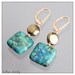 one of a kind stone earrings modern southwestern jewelry aqua blue metallic gold gift under 50 bold jewelry blue stone dangle earrings