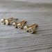 Small Champagne Diamond Stud Earrings in 14k Gold