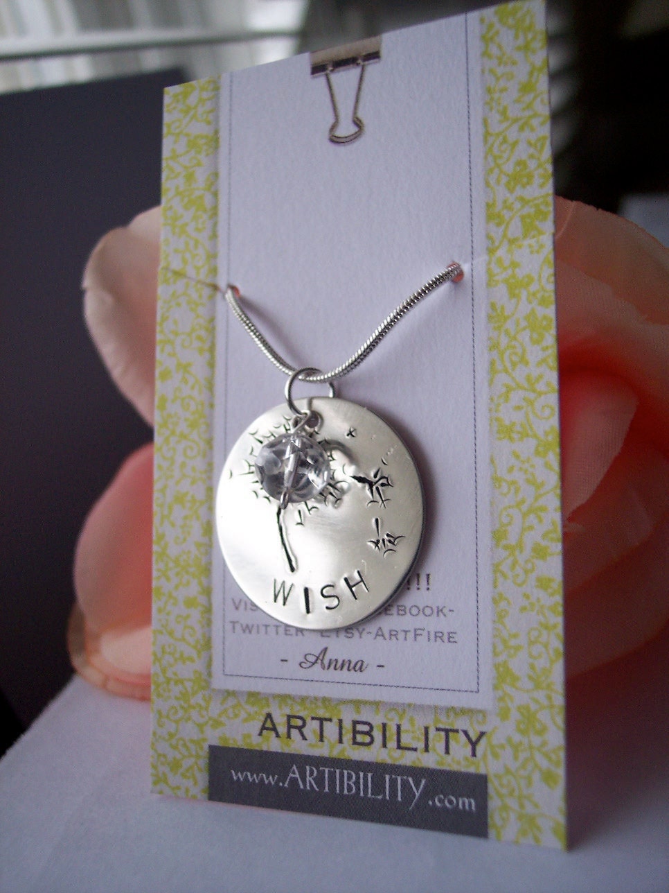 What's your WISH handstamped necklace
