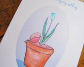 Sympathy Card- Made with Recycled Paper - Illustration by Giulia Mauri