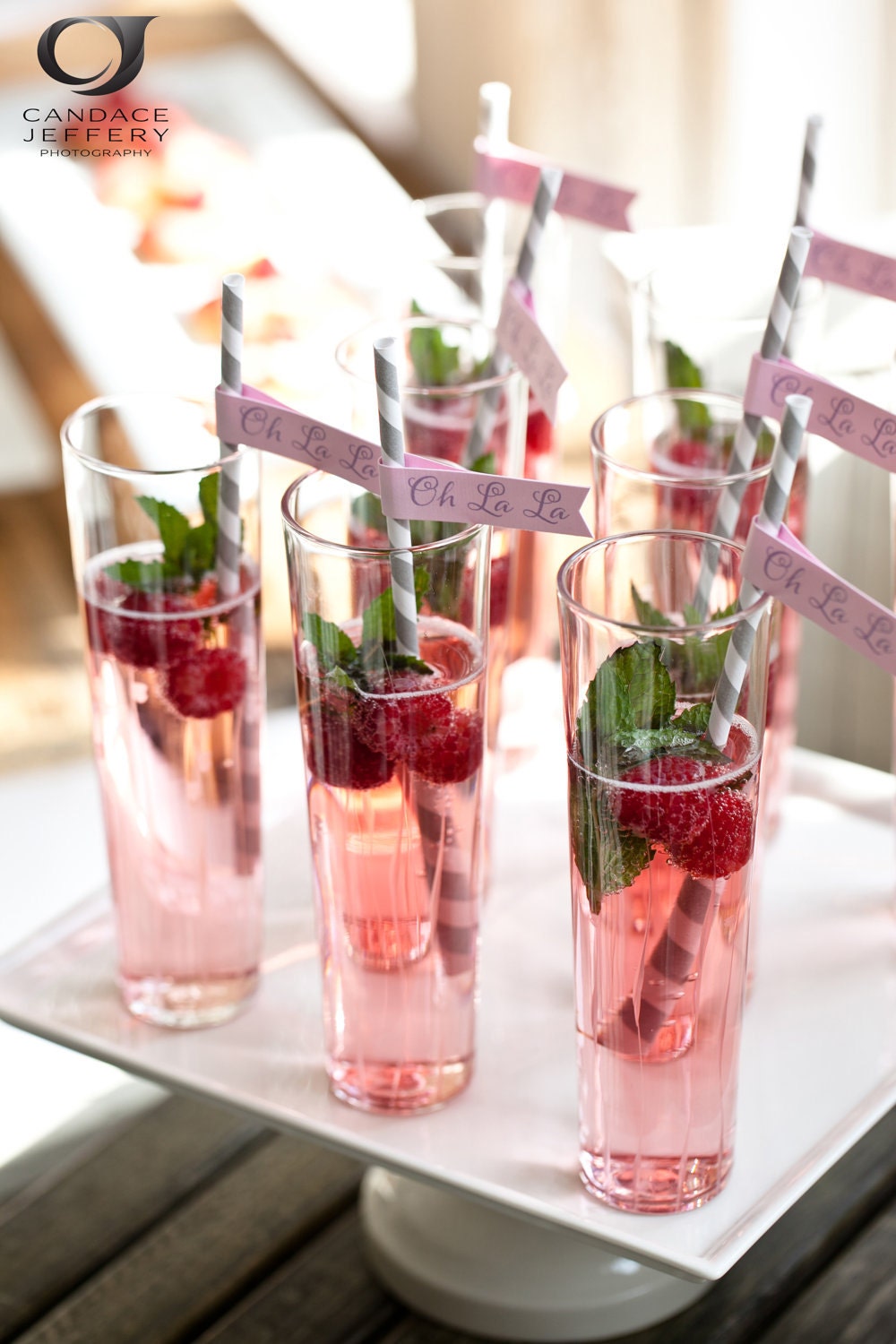 French Paper Drink Straw Flags - Oh La La - Set of 12 Il_570xn