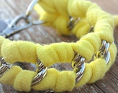 Pale Yellow Recycled T-Shirt Charm Bracelet