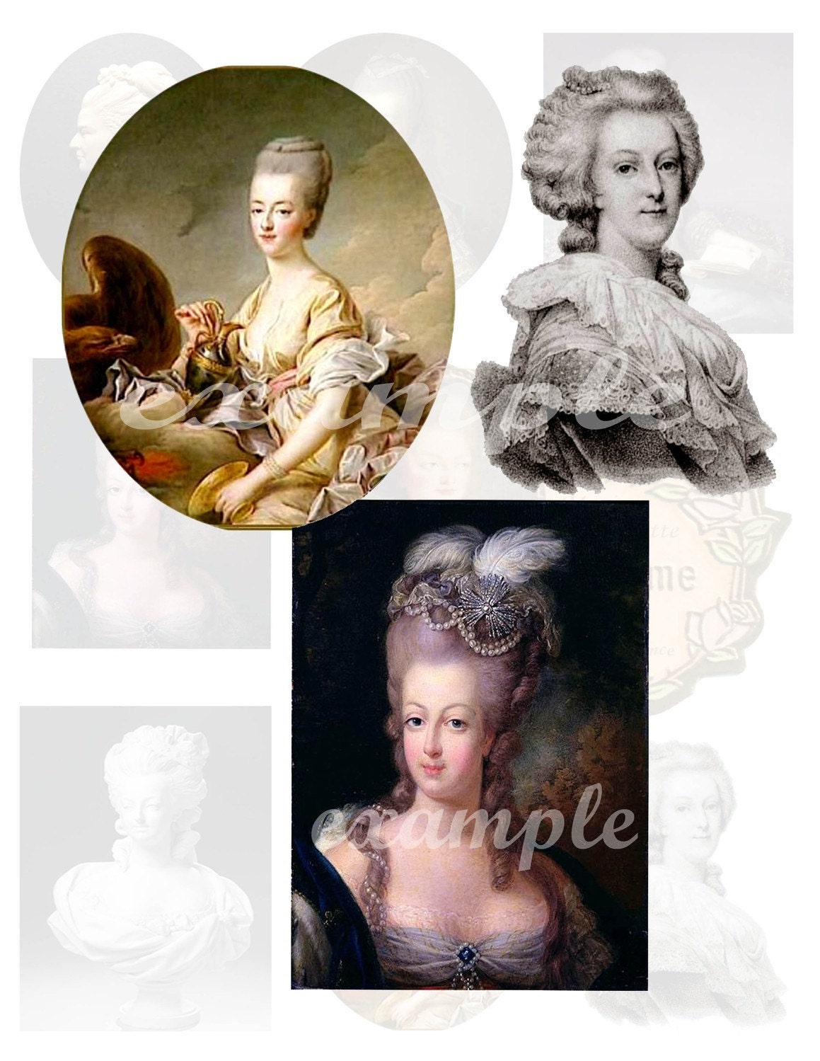 Marie Antoinette Digital Collage Sheet 4